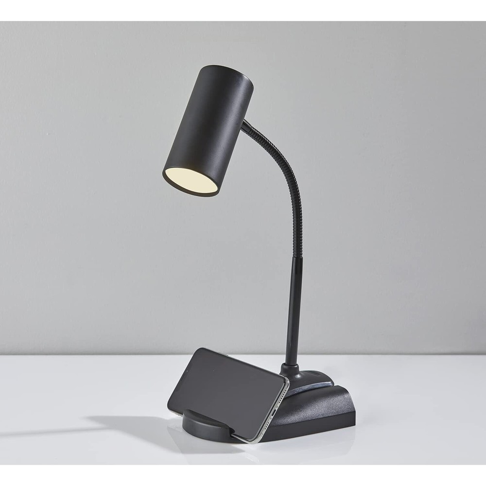 Simplee ADESSO Dual Purpose LED Desk/ Clip LAMP Black Finish Easy 3 Level Touch